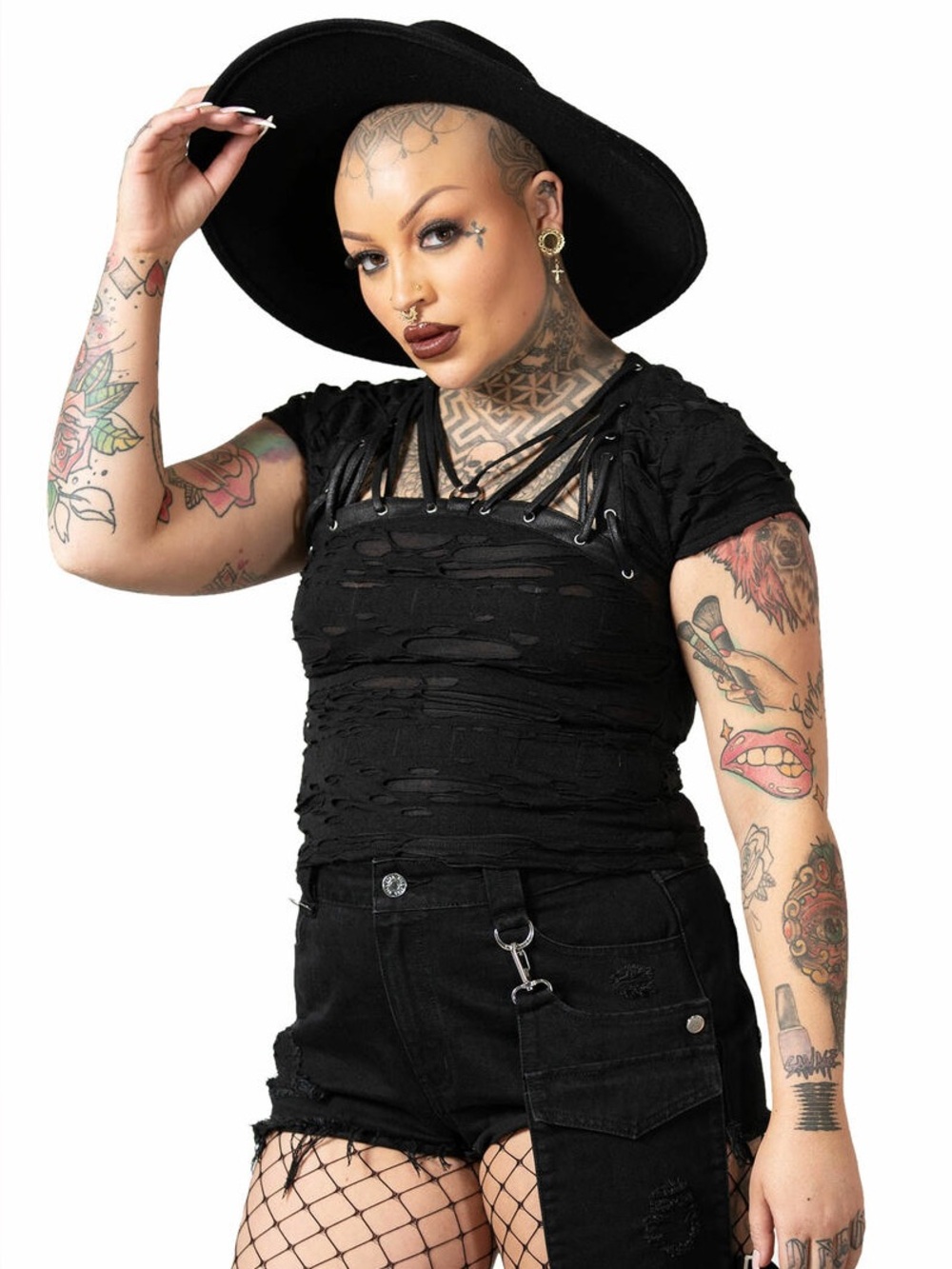NWT Killstar Malacia Lace Up Top